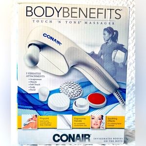 Conair Body benefits massager. New,never used. Multiple attachments and speeds